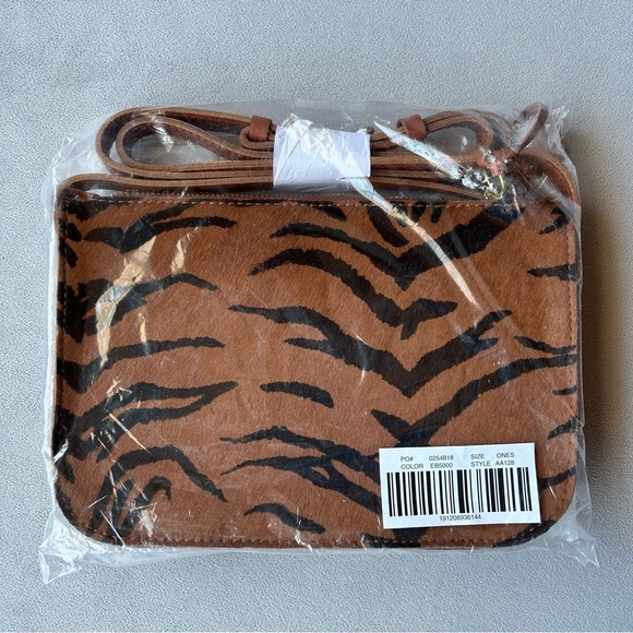 Madewell ~ Crossbody Leather Bag ~ Zebra Print Calf Hair ~ Brand New! - Picture 10 of 17